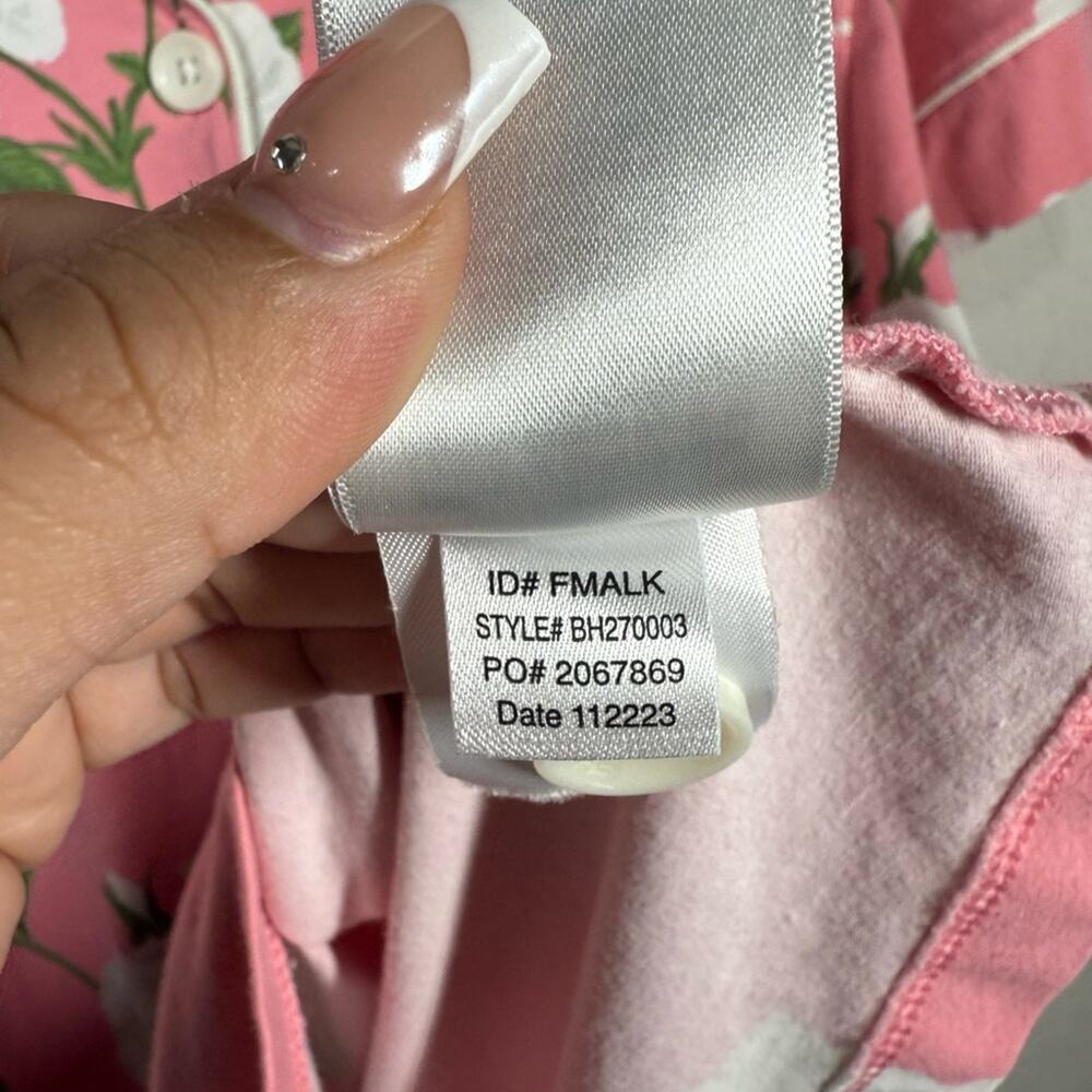 BedHead PJs Pink Magnolias Long Sleeve Classic Stretch Jersey PJ Top Sz Large - Picture 6 of 6
